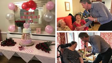 Residents celebrate day of love at Cherry Willingham care home